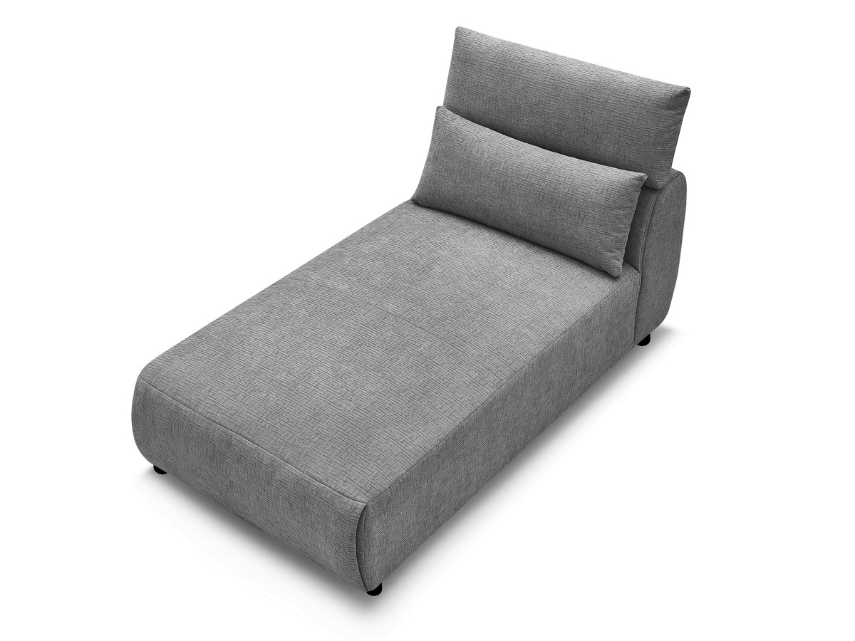 Chaise longue met hoofdsteun voor modulaire bank JANA, structuurstof