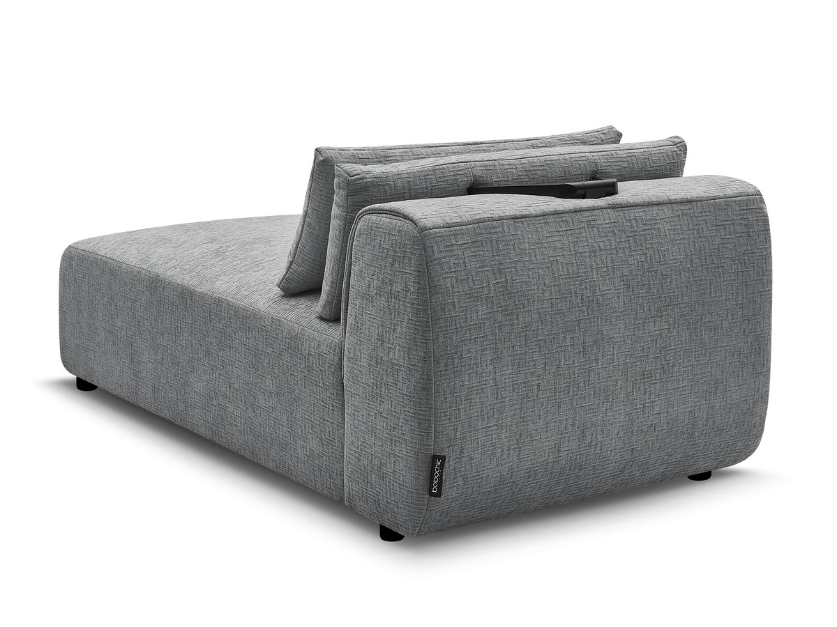Chaise longue met hoofdsteun voor modulaire bank JANA, structuurstof