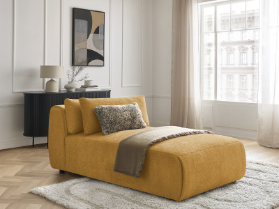 Méridienne avec têtière pour canapé modulable JANA tissu texturé