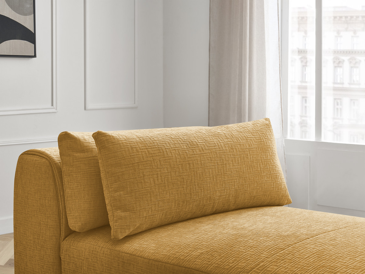 Chaise longue met hoofdsteun voor modulaire bank JANA, structuurstof