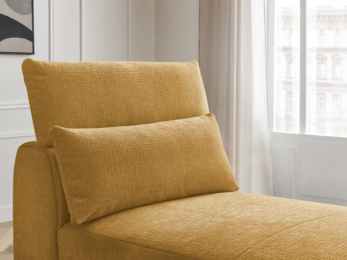 Chaise longue met hoofdsteun voor modulaire bank JANA, structuurstof