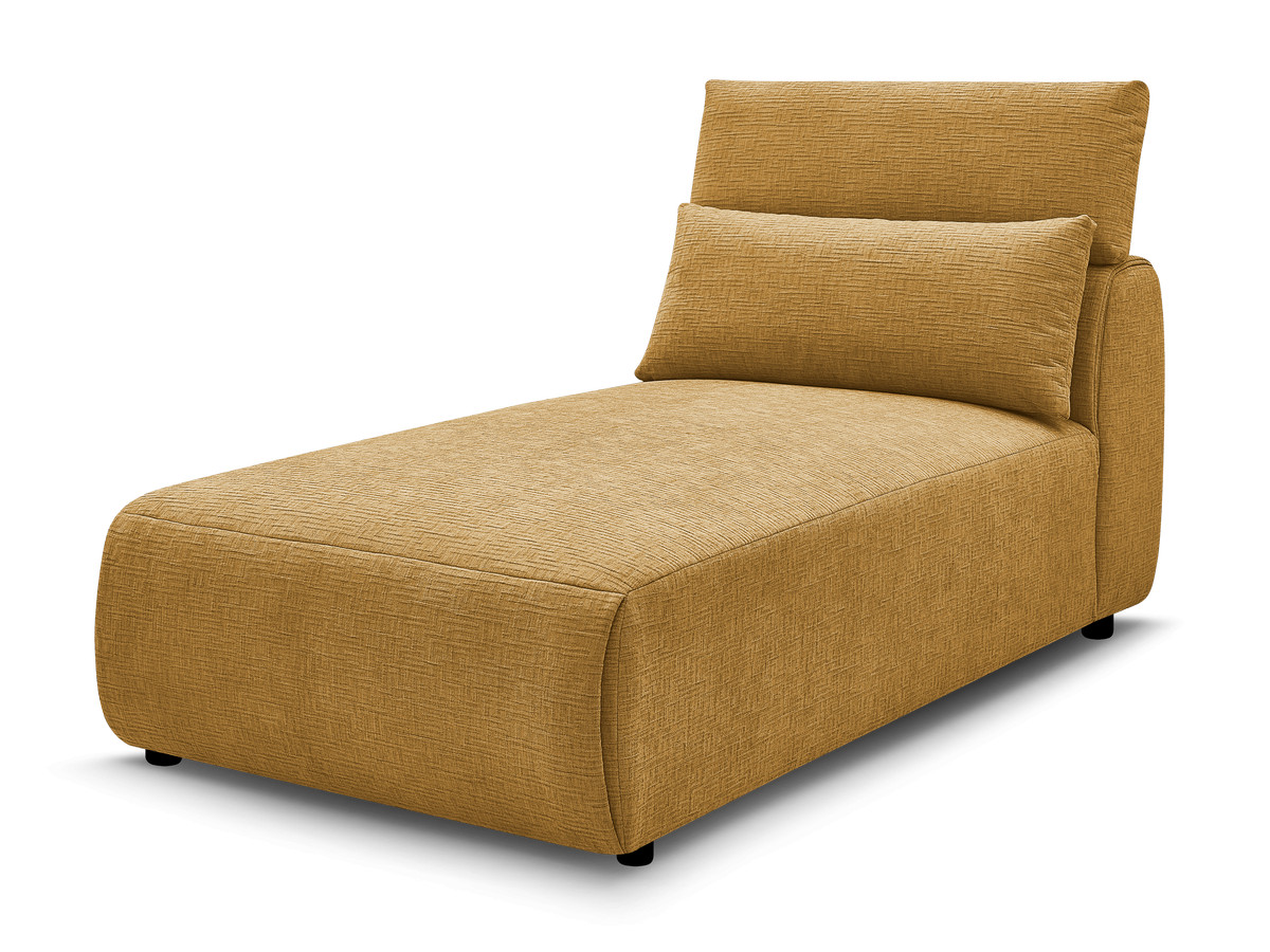 Chaise longue met hoofdsteun voor modulaire bank JANA, structuurstof