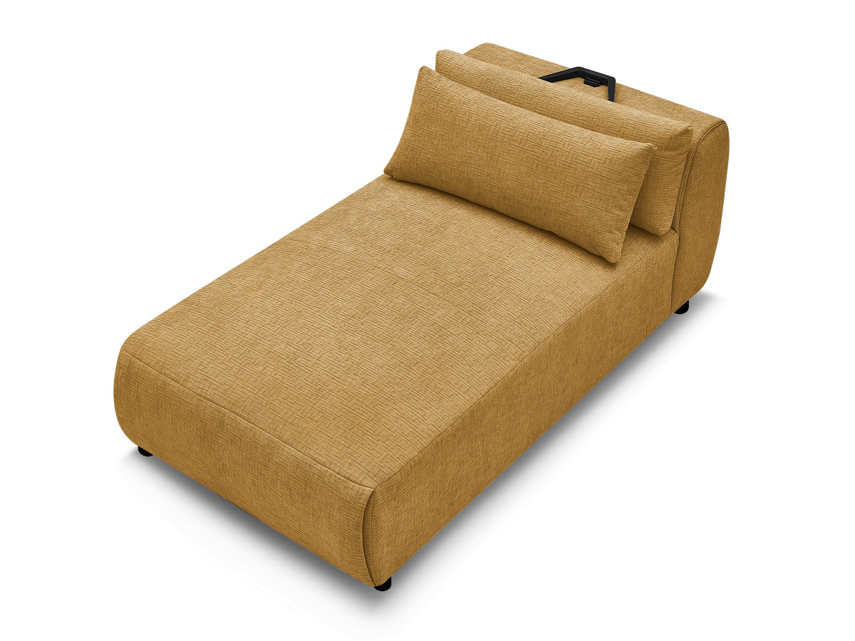 Chaise longue met hoofdsteun voor modulaire bank JANA, structuurstof
