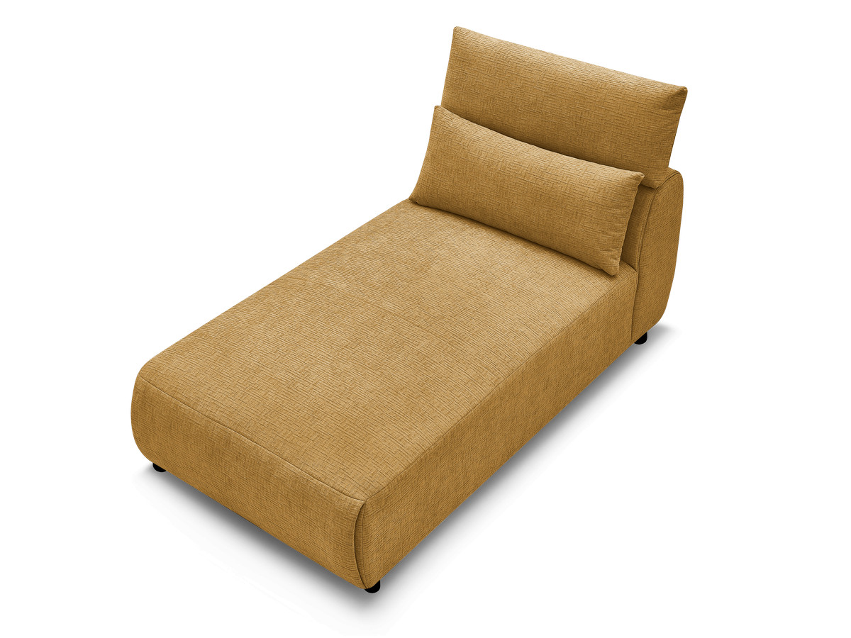 Chaise longue met hoofdsteun voor modulaire bank JANA, structuurstof