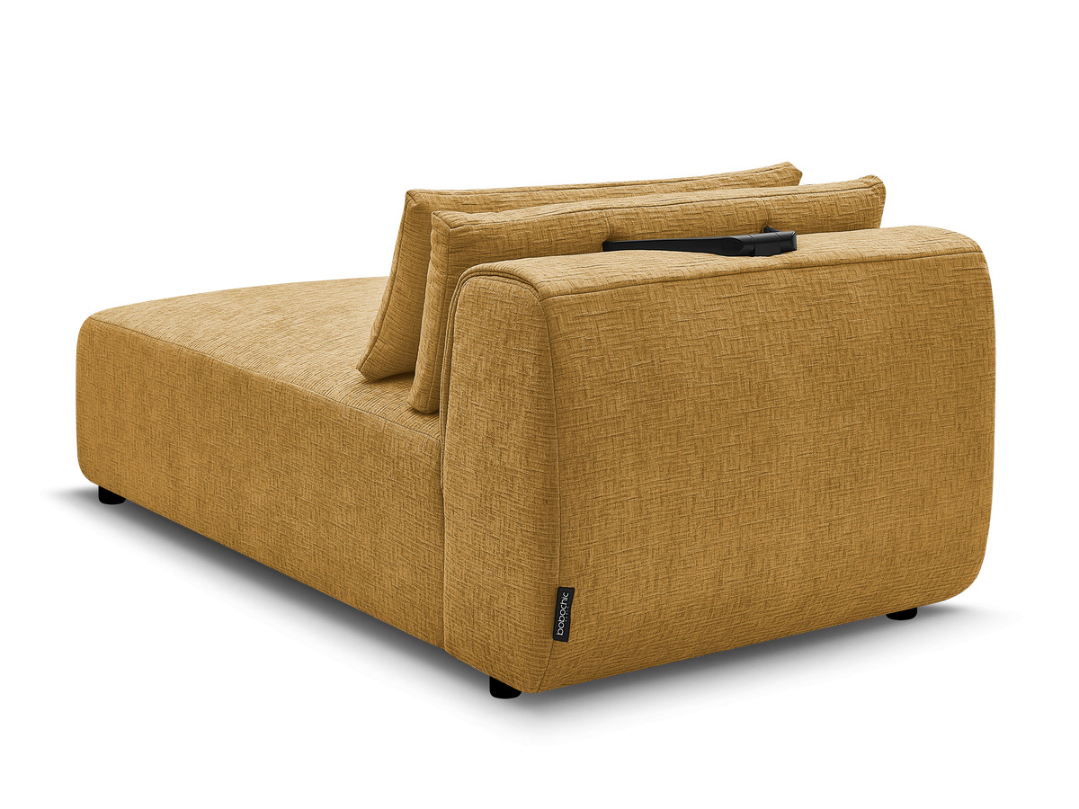 Chaise longue met hoofdsteun voor modulaire bank JANA, structuurstof