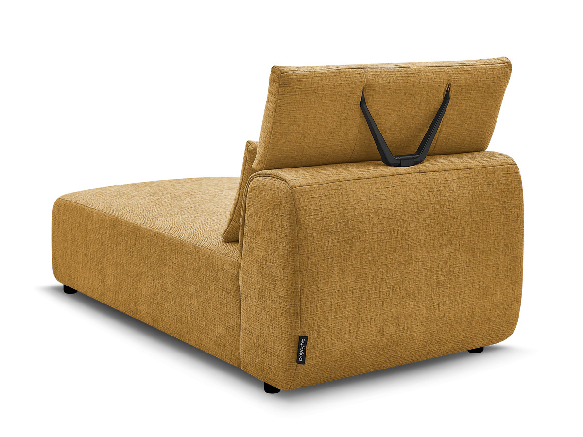 Chaise longue met hoofdsteun voor modulaire bank JANA, structuurstof