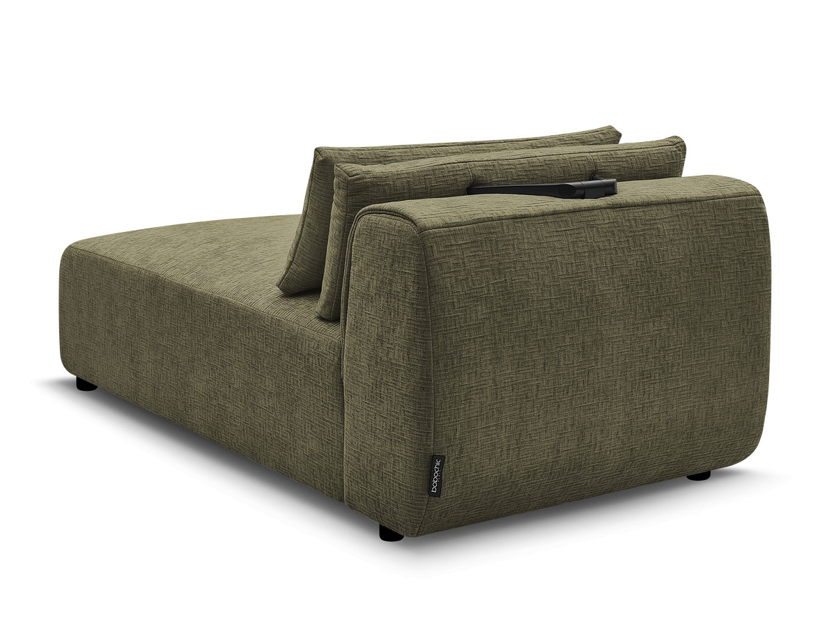 Chaise longue met hoofdsteun voor modulaire bank JANA, structuurstof