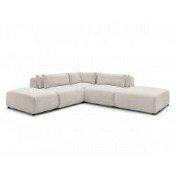 Angle fixe modulable + 2 chauffeuses + 1 angle + 2 poufs