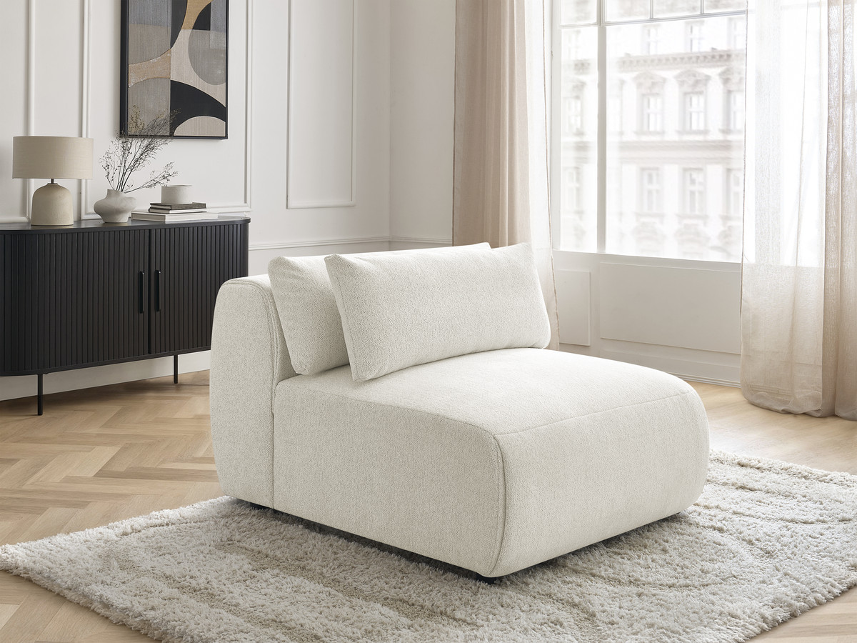 JANA 1-zits chaise longue met hoofdsteun voor modulaire bank, gemêleerde stof