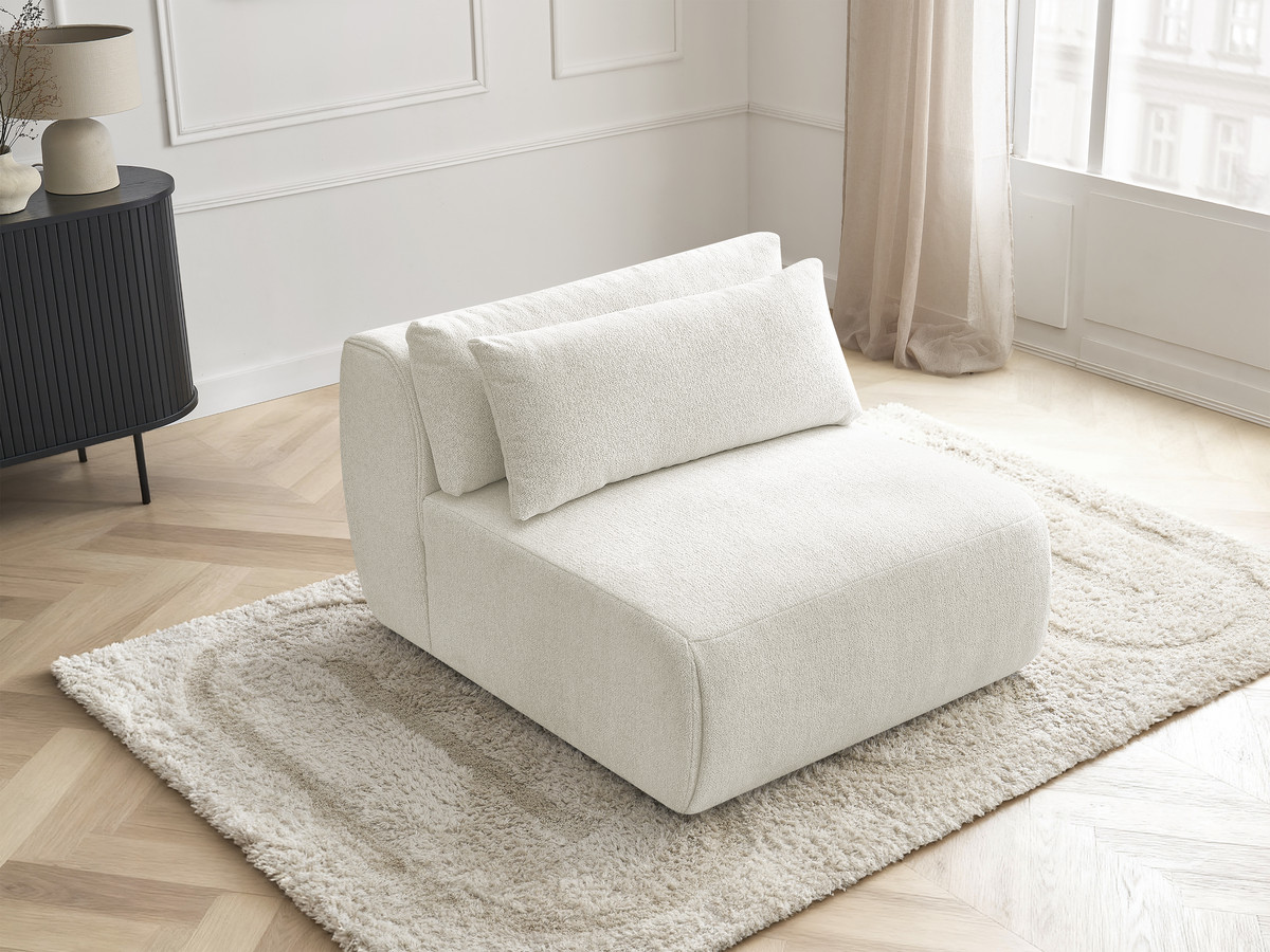 JANA 1-zits chaise longue met hoofdsteun voor modulaire bank, gemêleerde stof