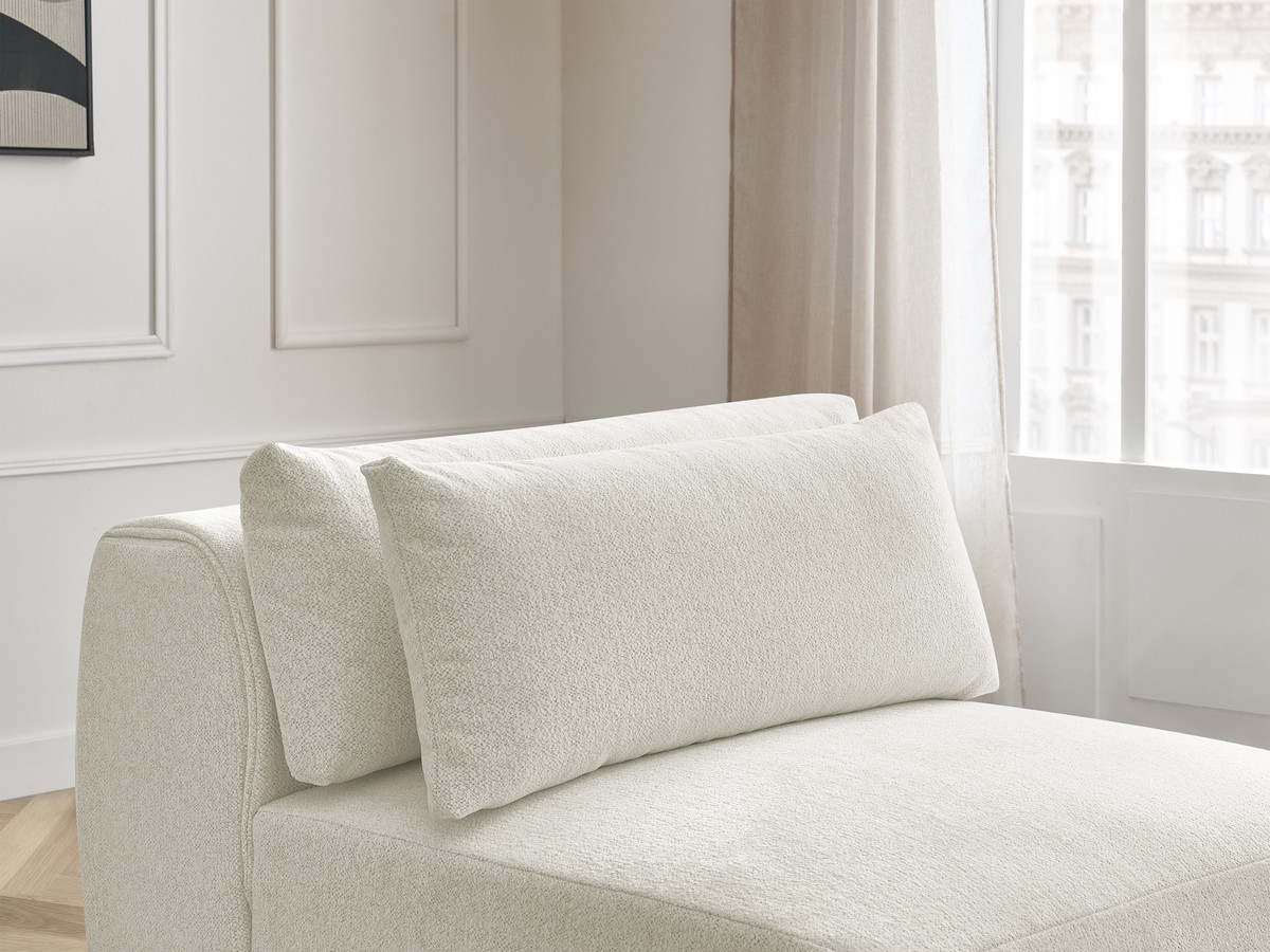 JANA 1-zits chaise longue met hoofdsteun voor modulaire bank, gemêleerde stof