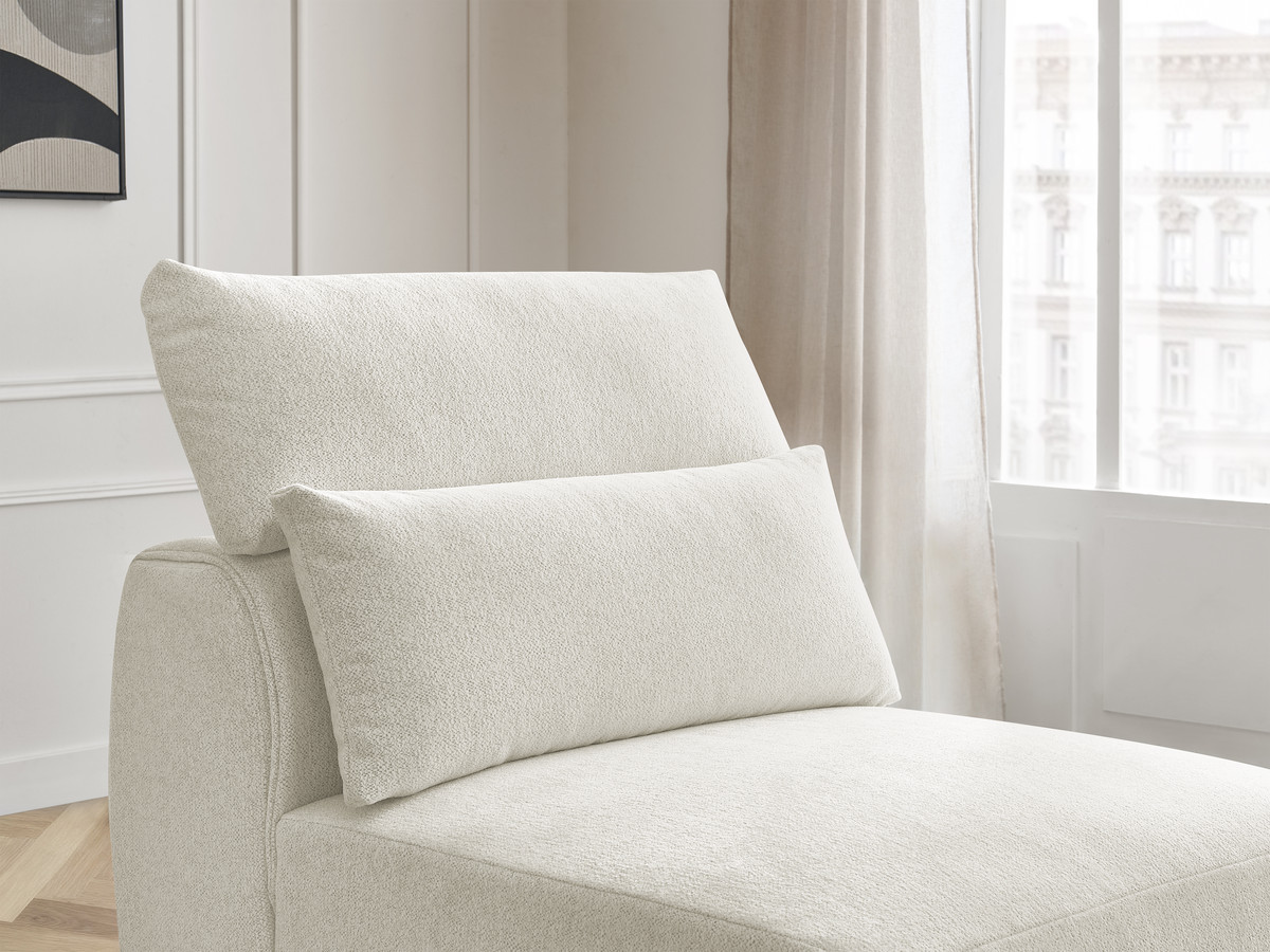 JANA 1-zits chaise longue met hoofdsteun voor modulaire bank, gemêleerde stof