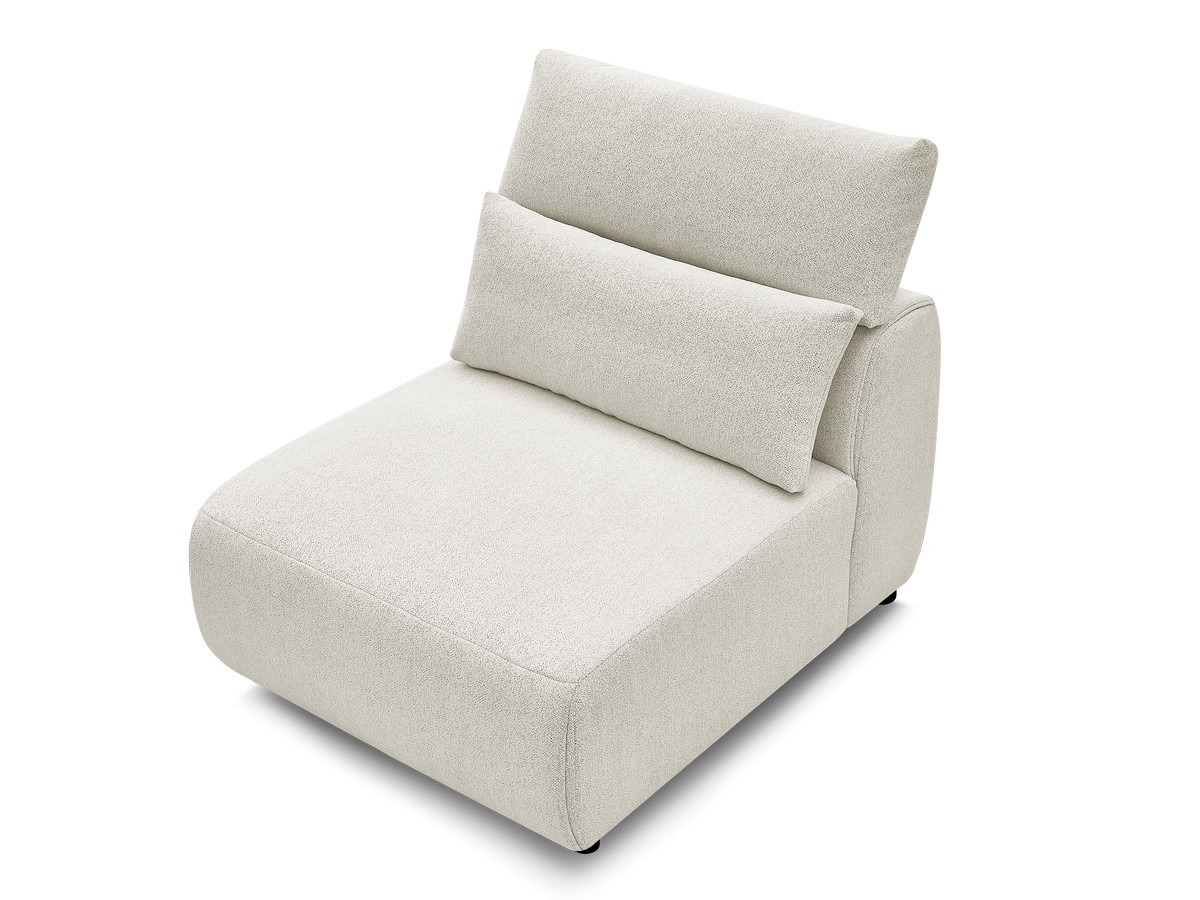 JANA 1-zits chaise longue met hoofdsteun voor modulaire bank, gemêleerde stof