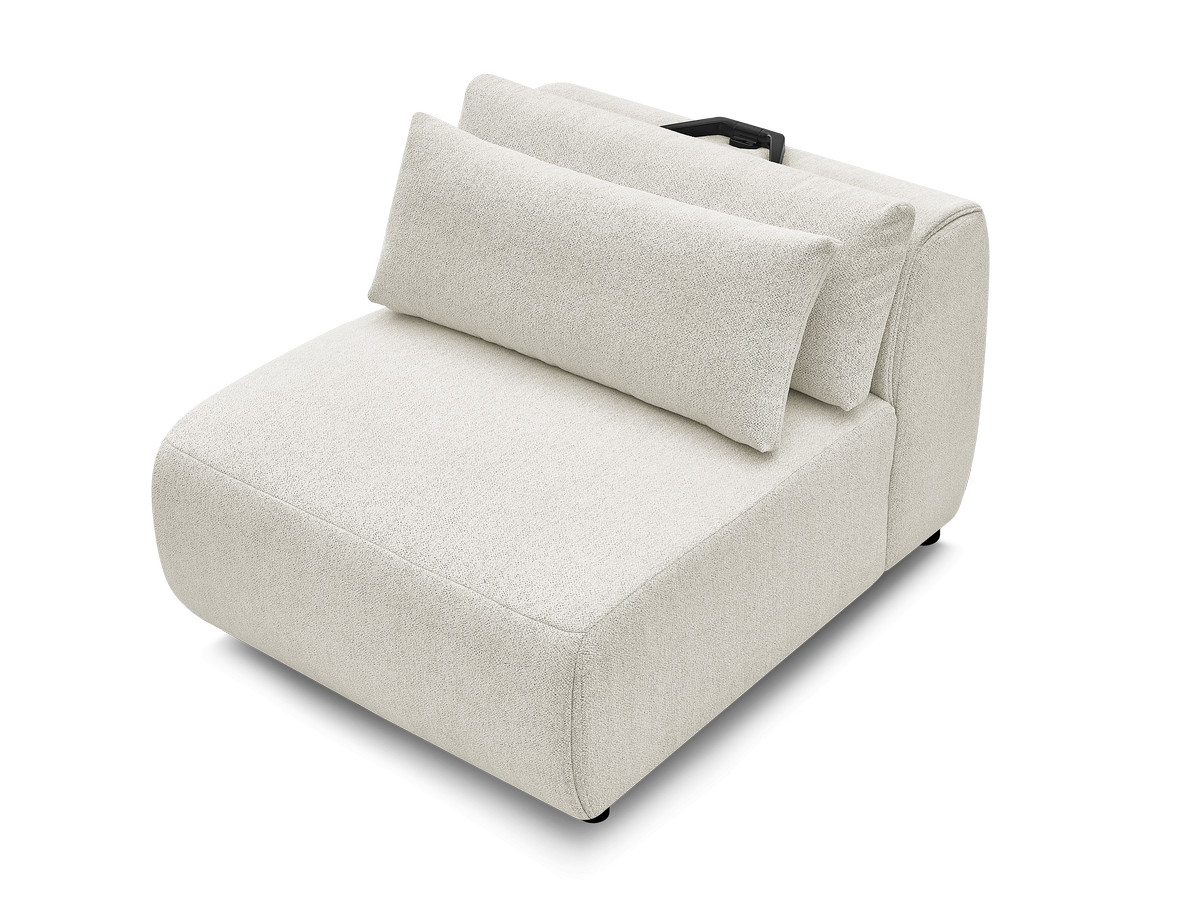 JANA 1-zits chaise longue met hoofdsteun voor modulaire bank, gemêleerde stof