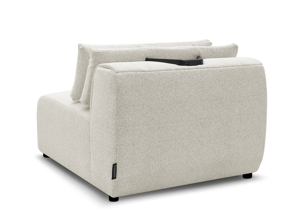 JANA 1-zits chaise longue met hoofdsteun voor modulaire bank, gemêleerde stof