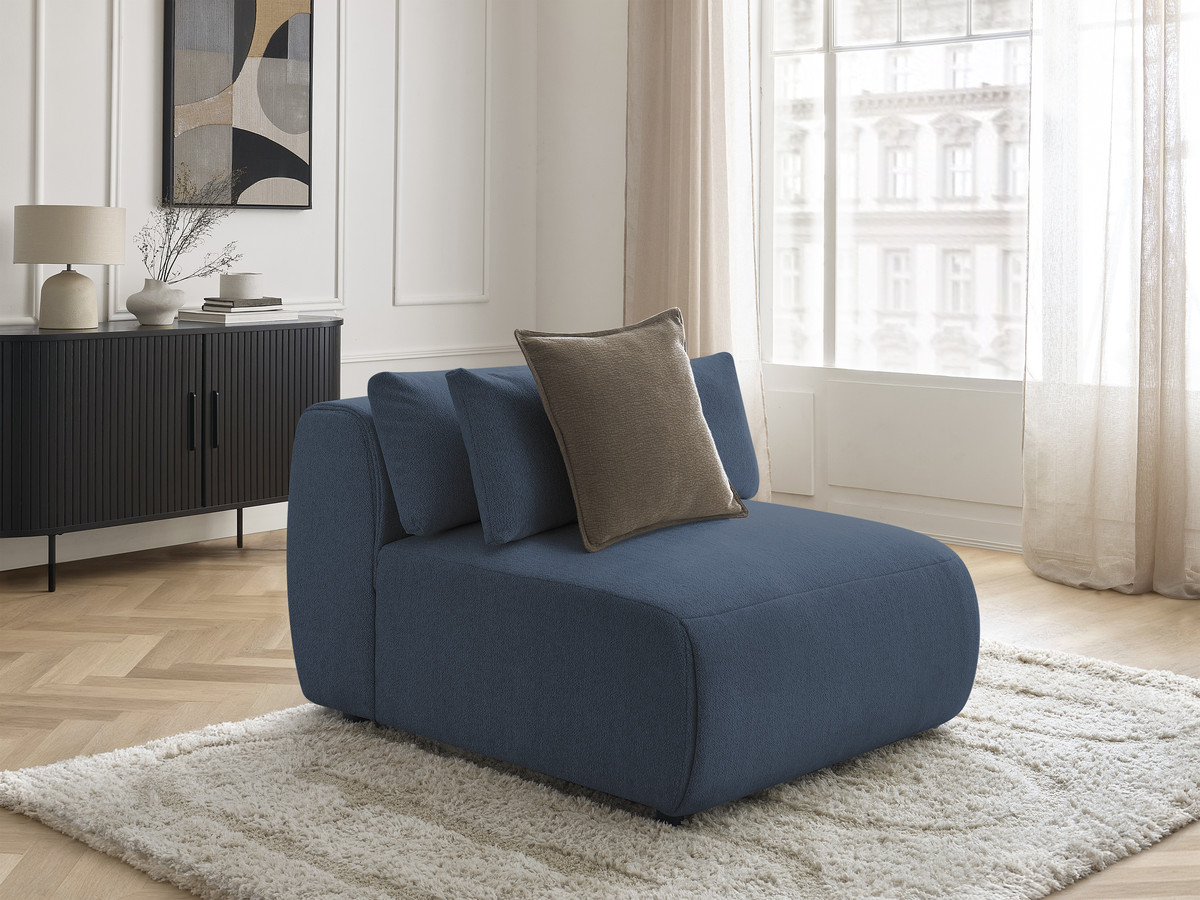 JANA 1-zits chaise longue met hoofdsteun voor modulaire bank, gemêleerde stof