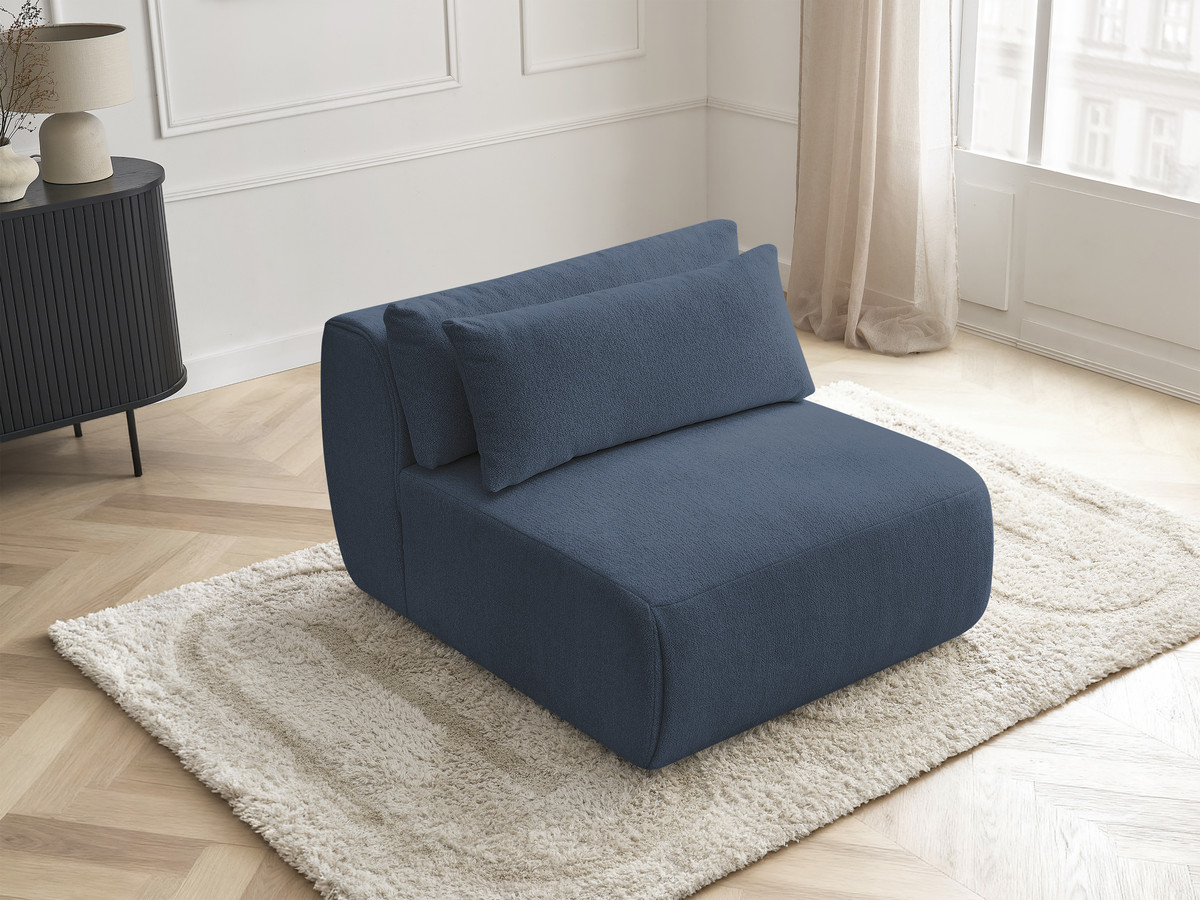 JANA 1-zits chaise longue met hoofdsteun voor modulaire bank, gemêleerde stof