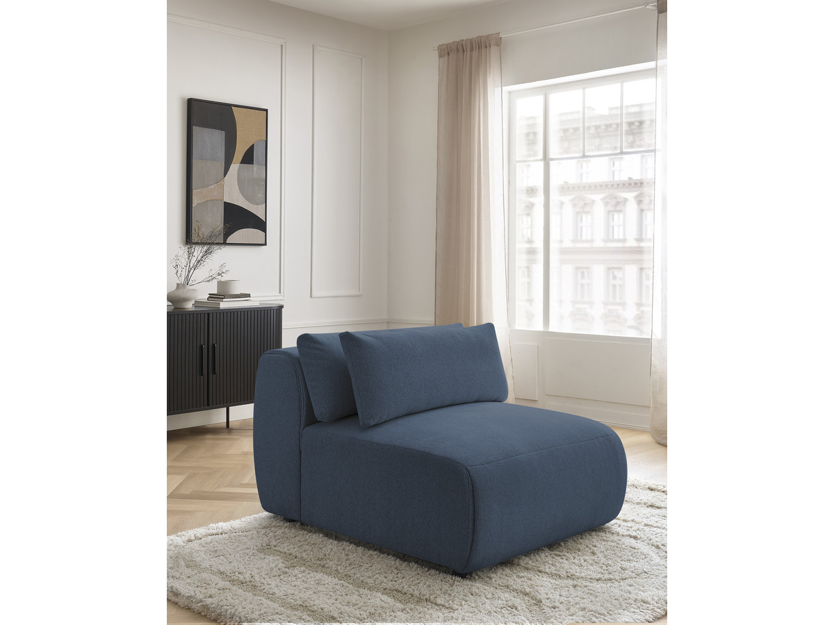 JANA 1-zits chaise longue met hoofdsteun voor modulaire bank, gemêleerde stof