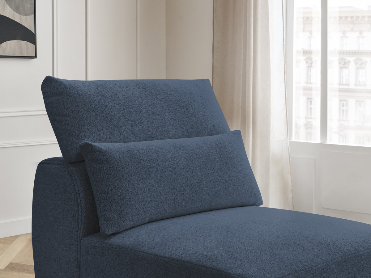 JANA 1-zits chaise longue met hoofdsteun voor modulaire bank, gemêleerde stof