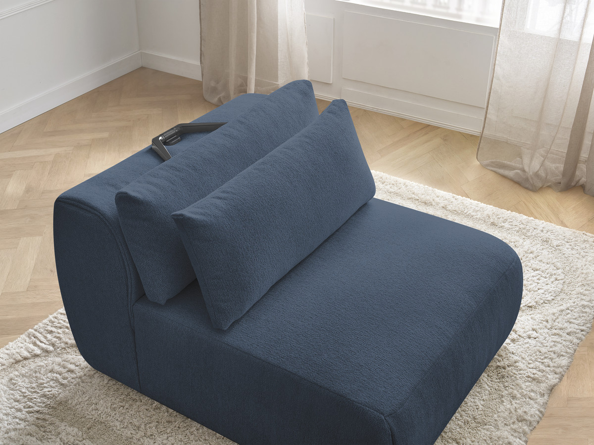 JANA 1-zits chaise longue met hoofdsteun voor modulaire bank, gemêleerde stof