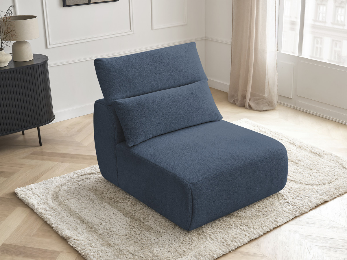 JANA 1-zits chaise longue met hoofdsteun voor modulaire bank, gemêleerde stof