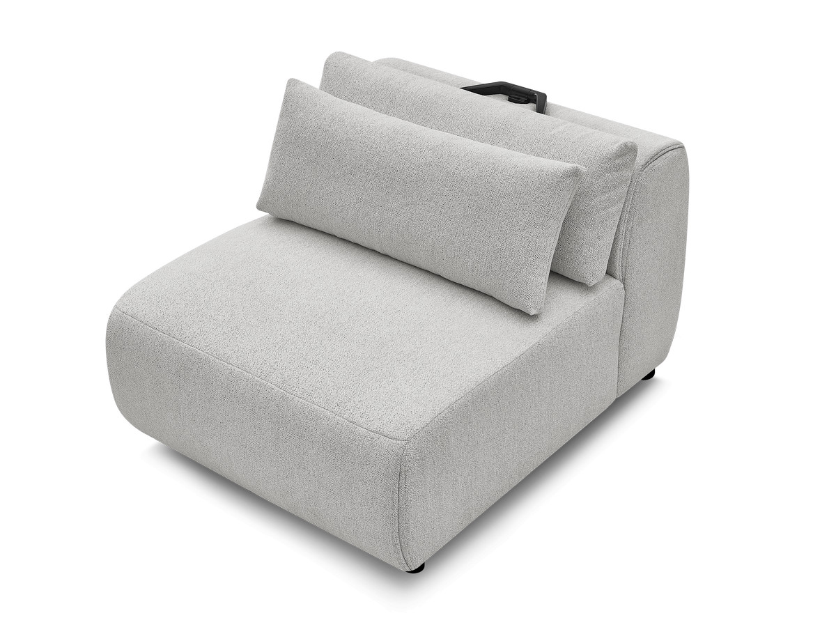 JANA 1-zits chaise longue met hoofdsteun voor modulaire bank, gemêleerde stof