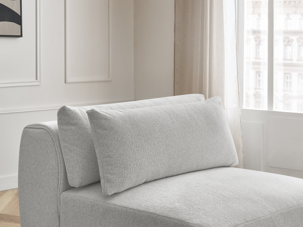 JANA 1-zits chaise longue met hoofdsteun voor modulaire bank, gemêleerde stof