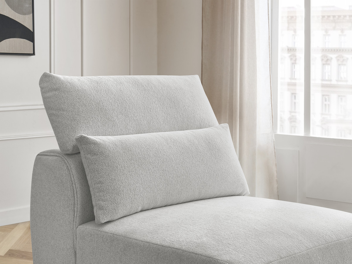 JANA 1-zits chaise longue met hoofdsteun voor modulaire bank, gemêleerde stof