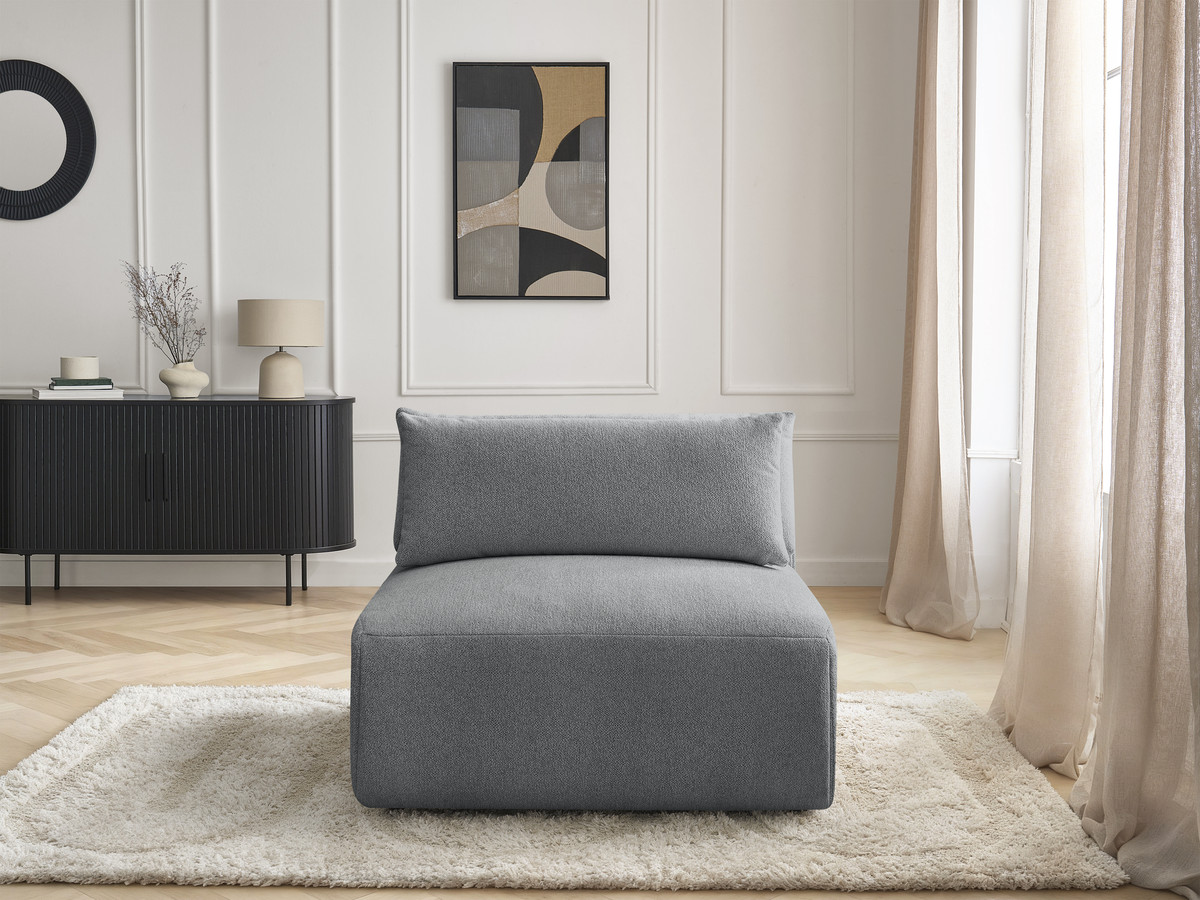 JANA 1-zits chaise longue met hoofdsteun voor modulaire bank, gemêleerde stof