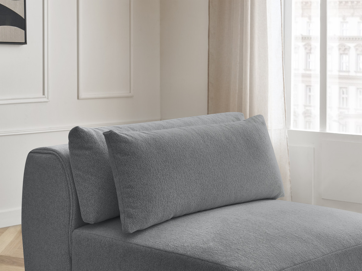 JANA 1-zits chaise longue met hoofdsteun voor modulaire bank, gemêleerde stof