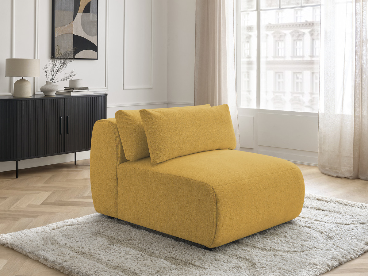 JANA 1-zits chaise longue met hoofdsteun voor modulaire bank, gemêleerde stof