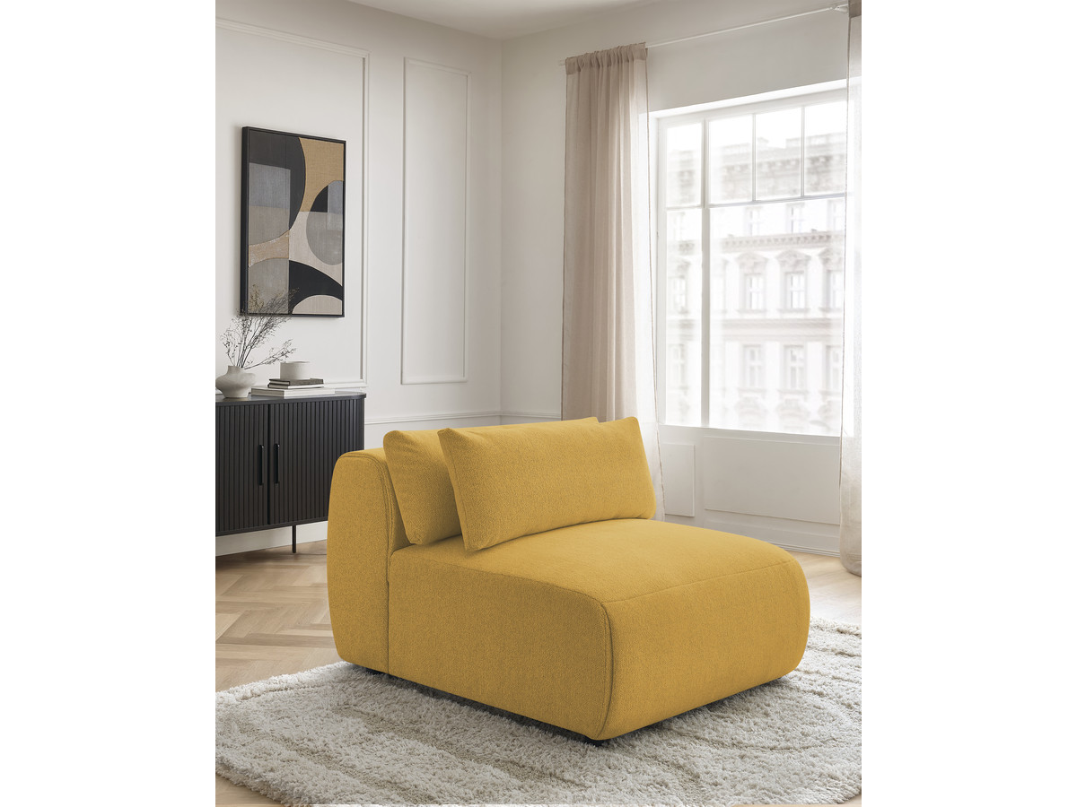 JANA 1-zits chaise longue met hoofdsteun voor modulaire bank, gemêleerde stof