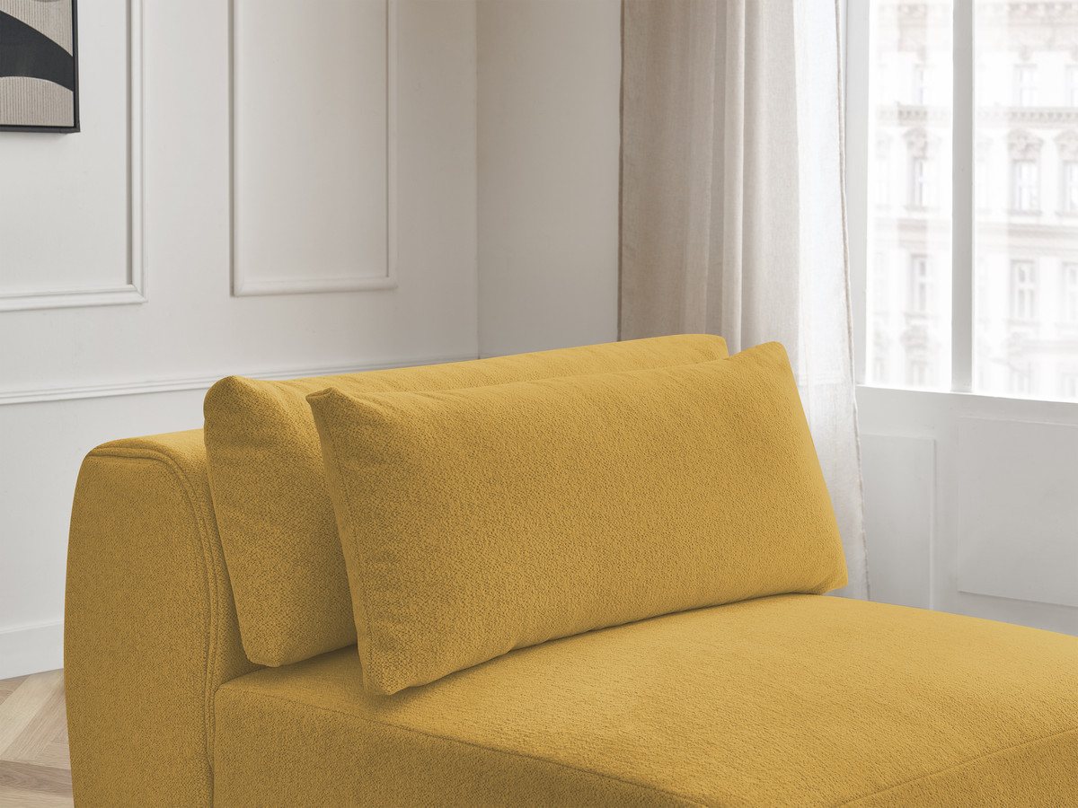 JANA 1-zits chaise longue met hoofdsteun voor modulaire bank, gemêleerde stof