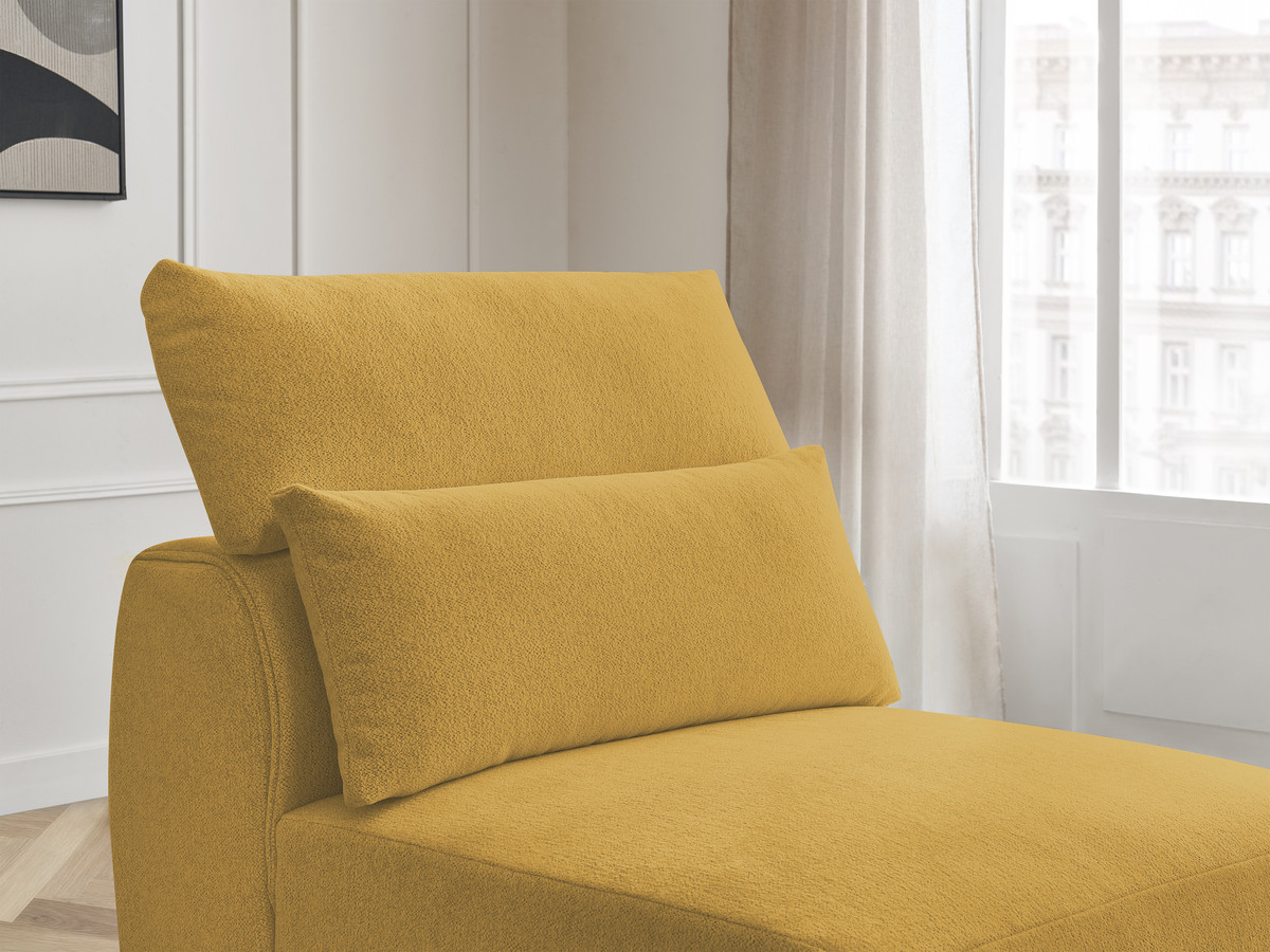 JANA 1-zits chaise longue met hoofdsteun voor modulaire bank, gemêleerde stof