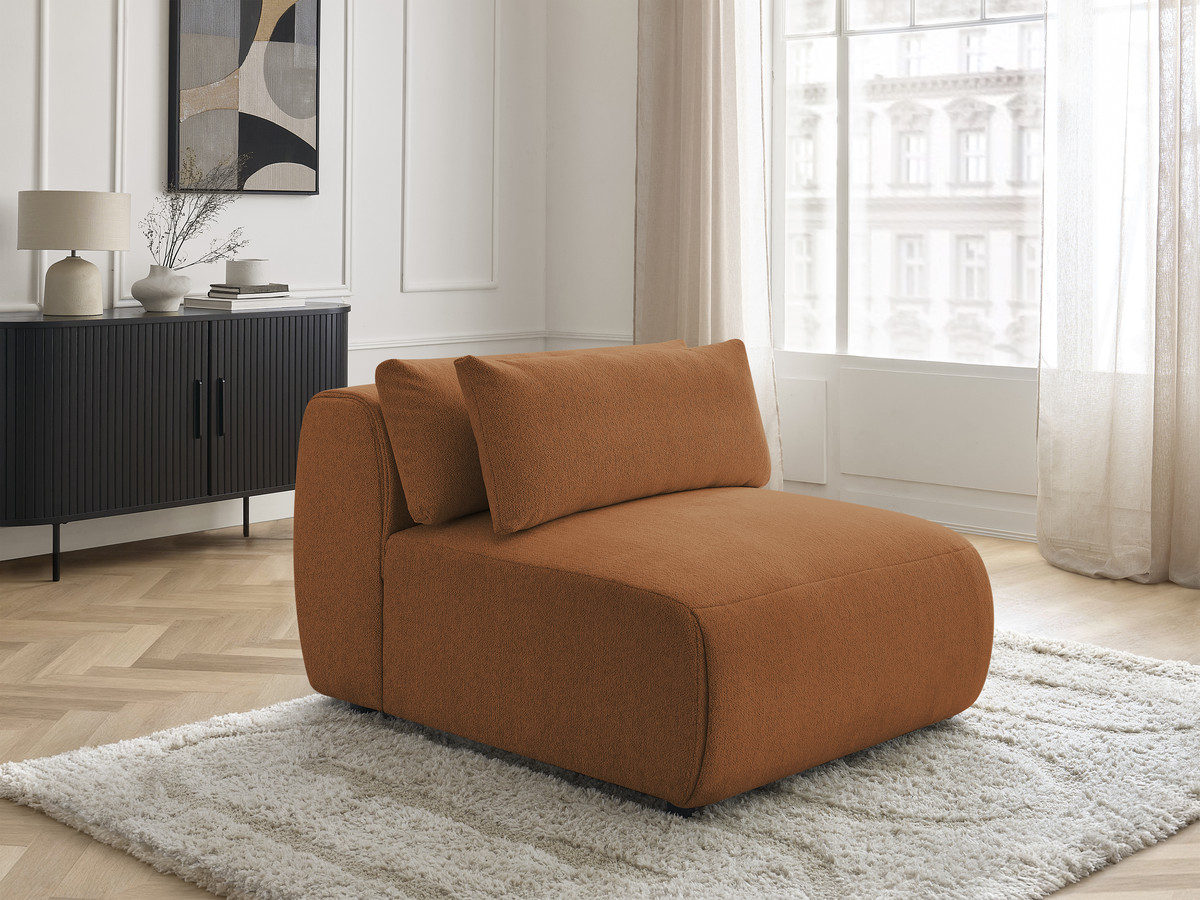 JANA 1-zits chaise longue met hoofdsteun voor modulaire bank, gemêleerde stof