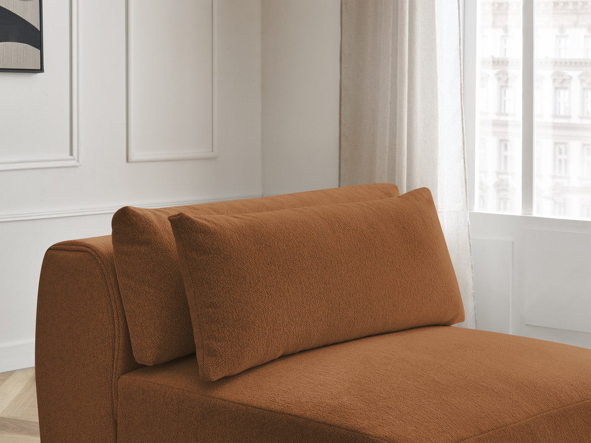 JANA 1-zits chaise longue met hoofdsteun voor modulaire bank, gemêleerde stof