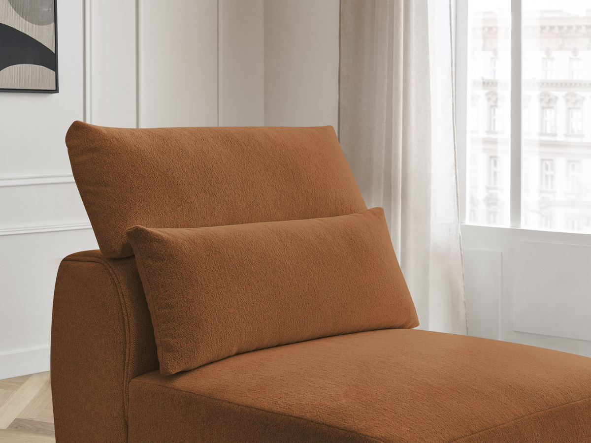 JANA 1-zits chaise longue met hoofdsteun voor modulaire bank, gemêleerde stof