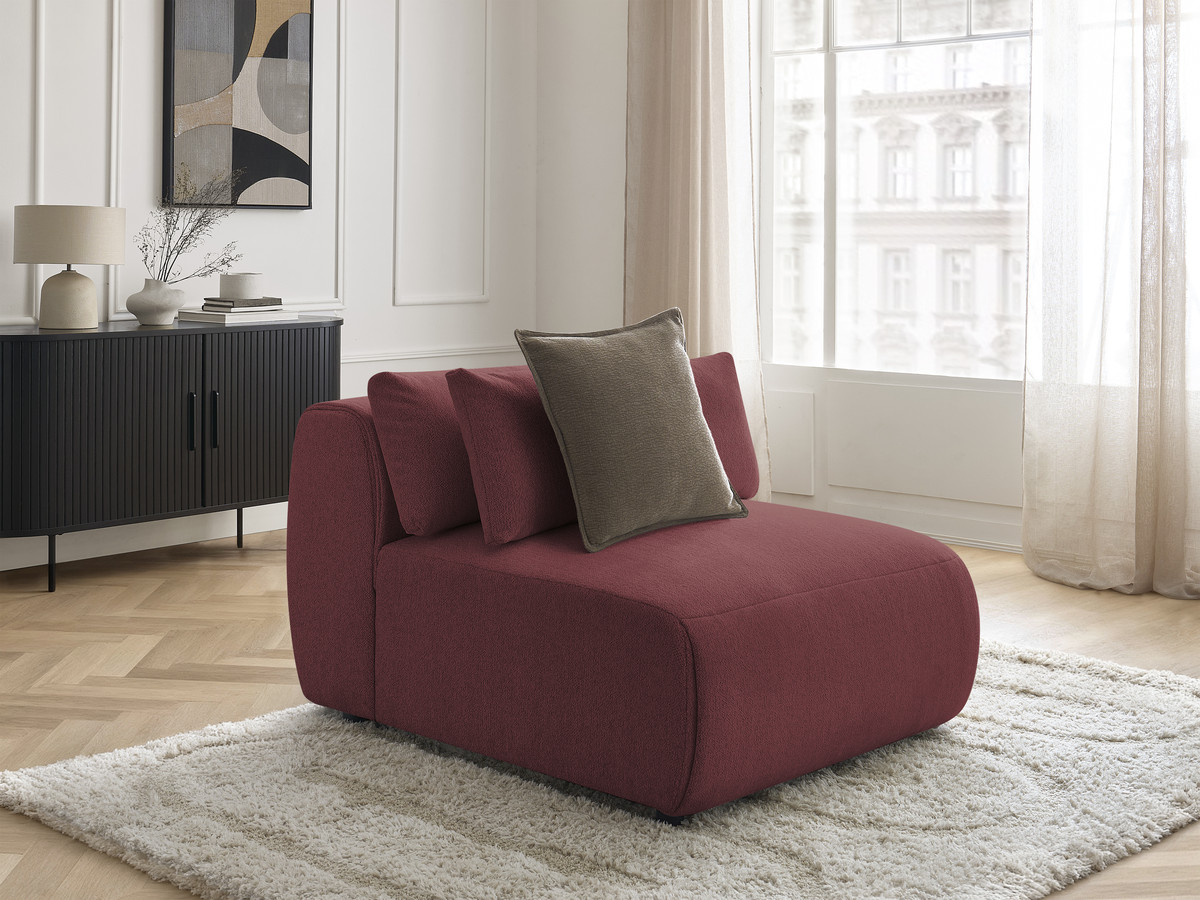 JANA 1-zits chaise longue met hoofdsteun voor modulaire bank, gemêleerde stof