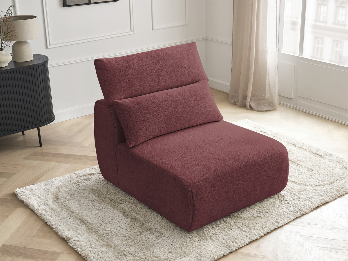 JANA 1-zits chaise longue met hoofdsteun voor modulaire bank, gemêleerde stof