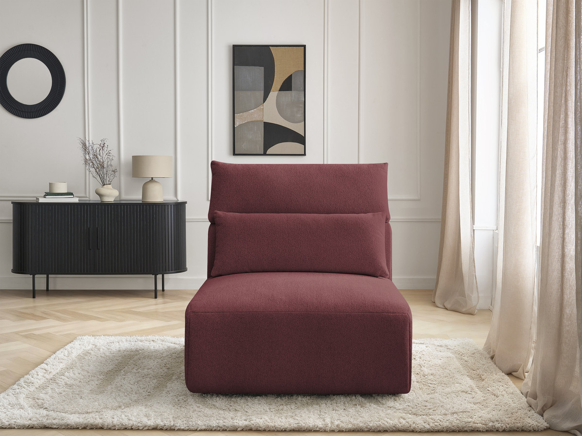 JANA 1-zits chaise longue met hoofdsteun voor modulaire bank, gemêleerde stof