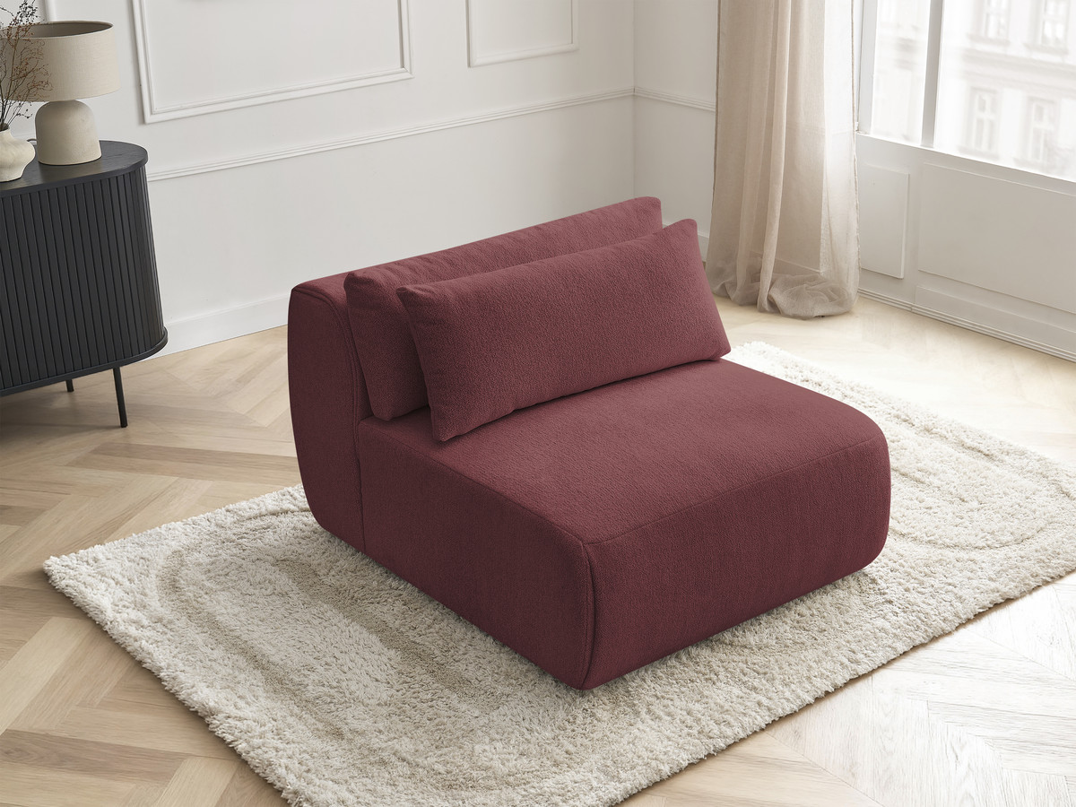 JANA 1-zits chaise longue met hoofdsteun voor modulaire bank, gemêleerde stof