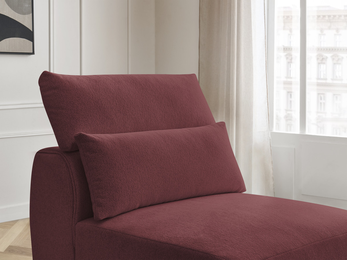 JANA 1-zits chaise longue met hoofdsteun voor modulaire bank, gemêleerde stof