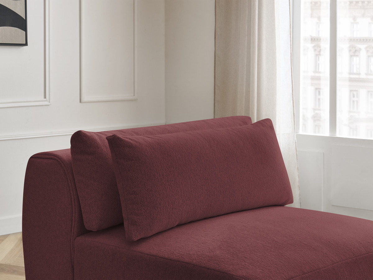 JANA 1-zits chaise longue met hoofdsteun voor modulaire bank, gemêleerde stof