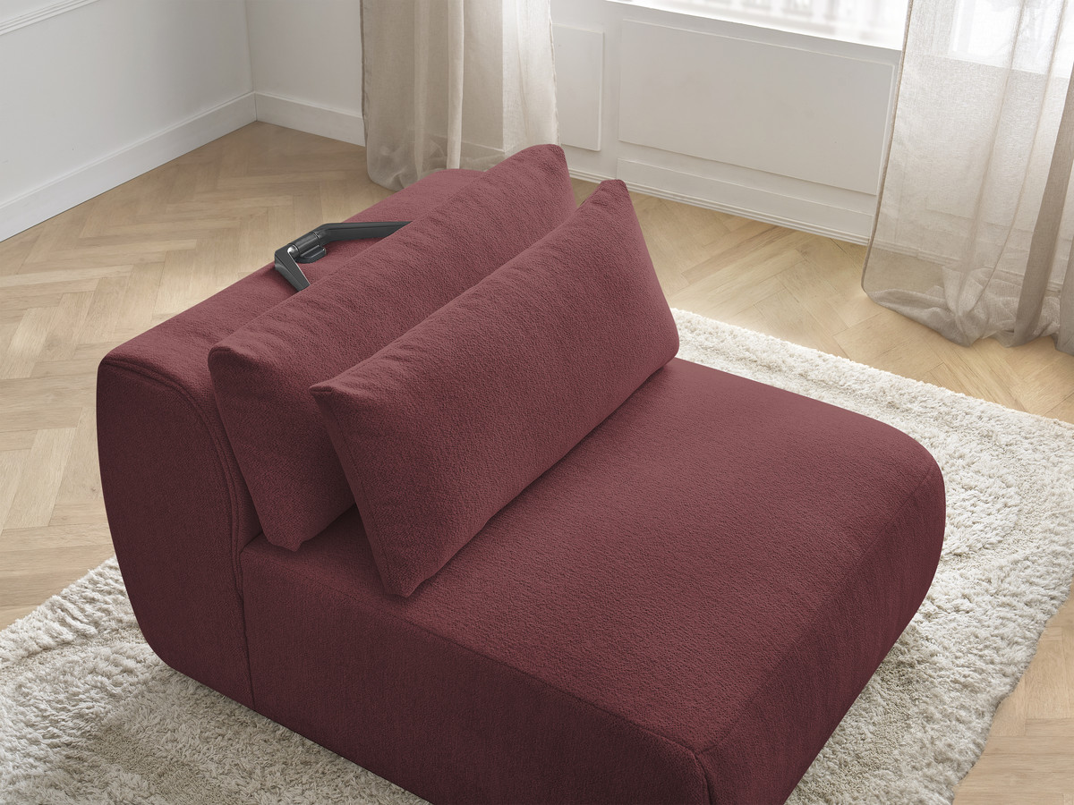 JANA 1-zits chaise longue met hoofdsteun voor modulaire bank, gemêleerde stof