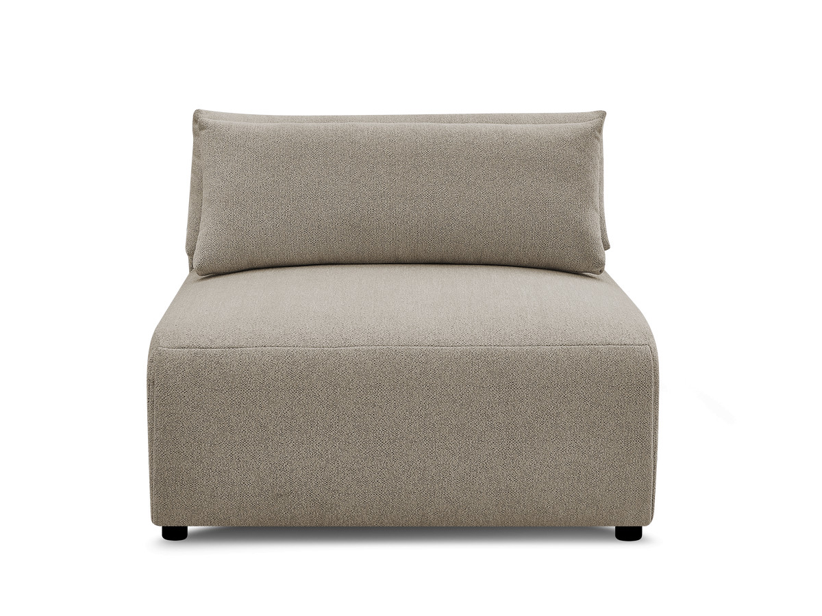 JANA 1-zits chaise longue met hoofdsteun voor modulaire bank, gemêleerde stof