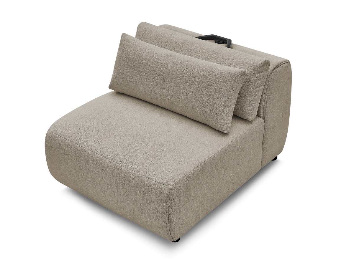 JANA 1-zits chaise longue met hoofdsteun voor modulaire bank, gemêleerde stof