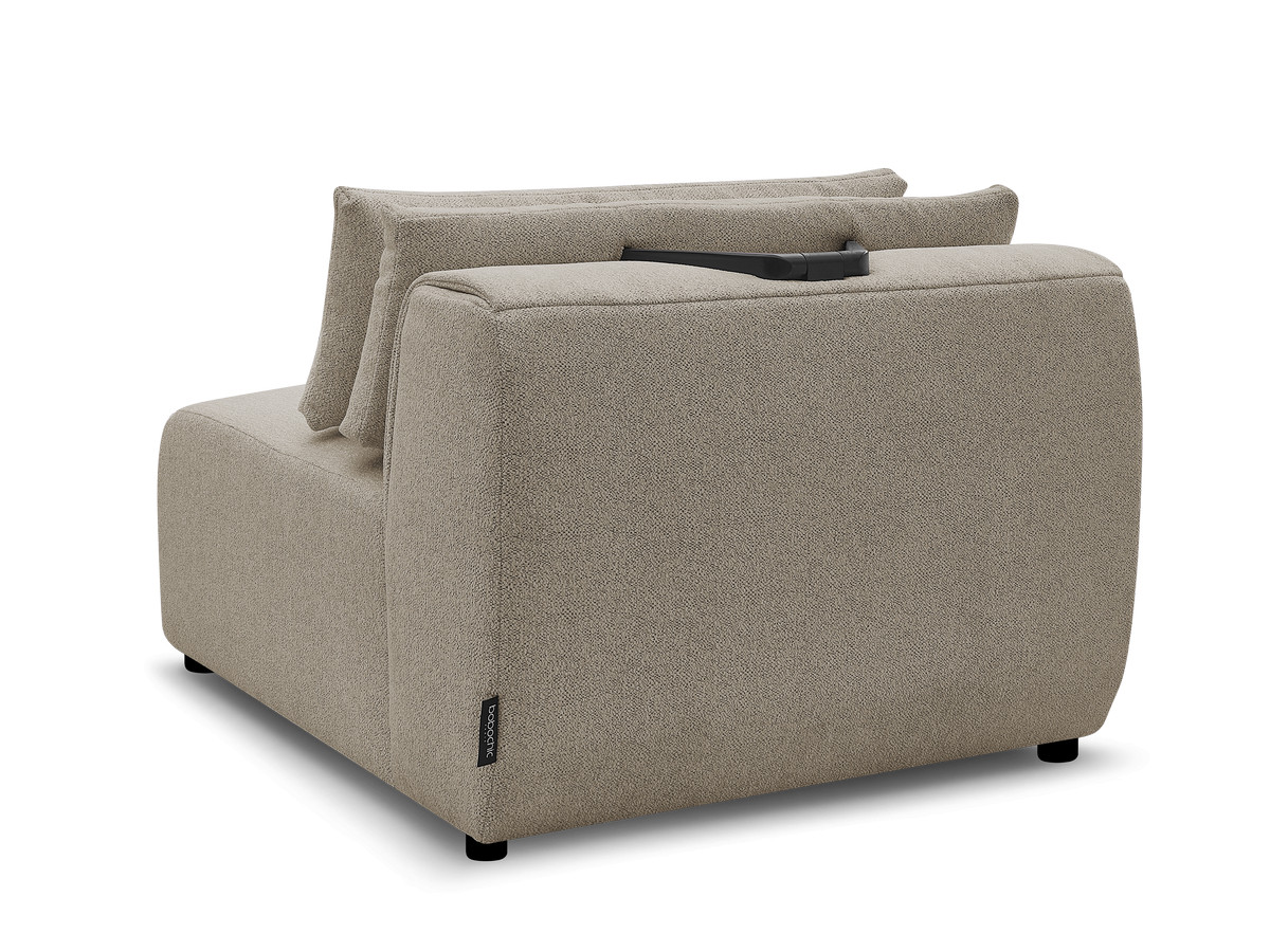 JANA 1-zits chaise longue met hoofdsteun voor modulaire bank, gemêleerde stof