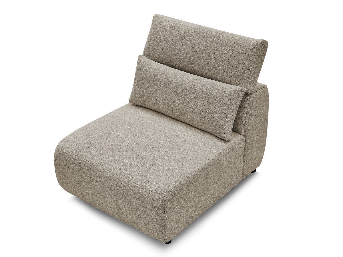 JANA 1-zits chaise longue met hoofdsteun voor modulaire bank, gemêleerde stof