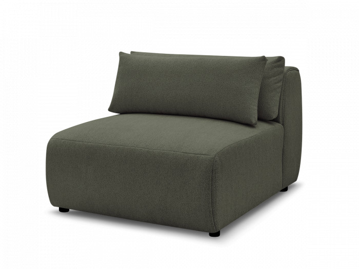 Chauffeuse 1 place avec têtière pour canapé modulable JANA tissu chiné