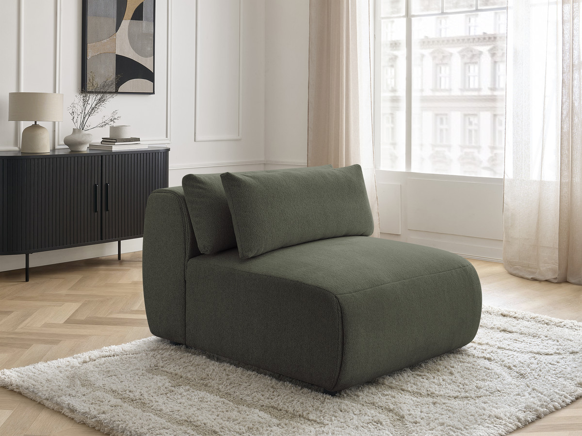 JANA 1-zits chaise longue met hoofdsteun voor modulaire bank, gemêleerde stof